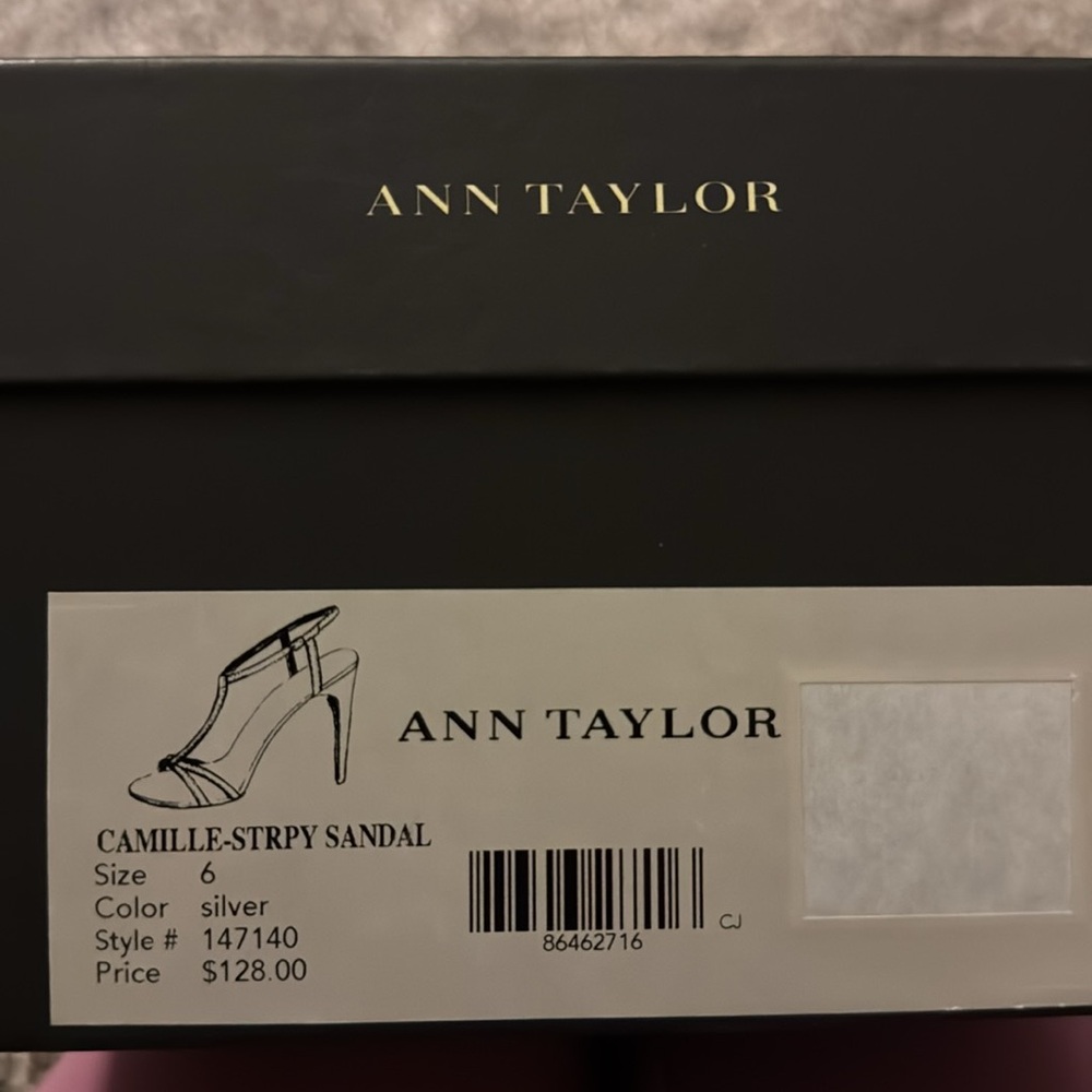 Ann Taylor Practically New Silver High Heels - image 2